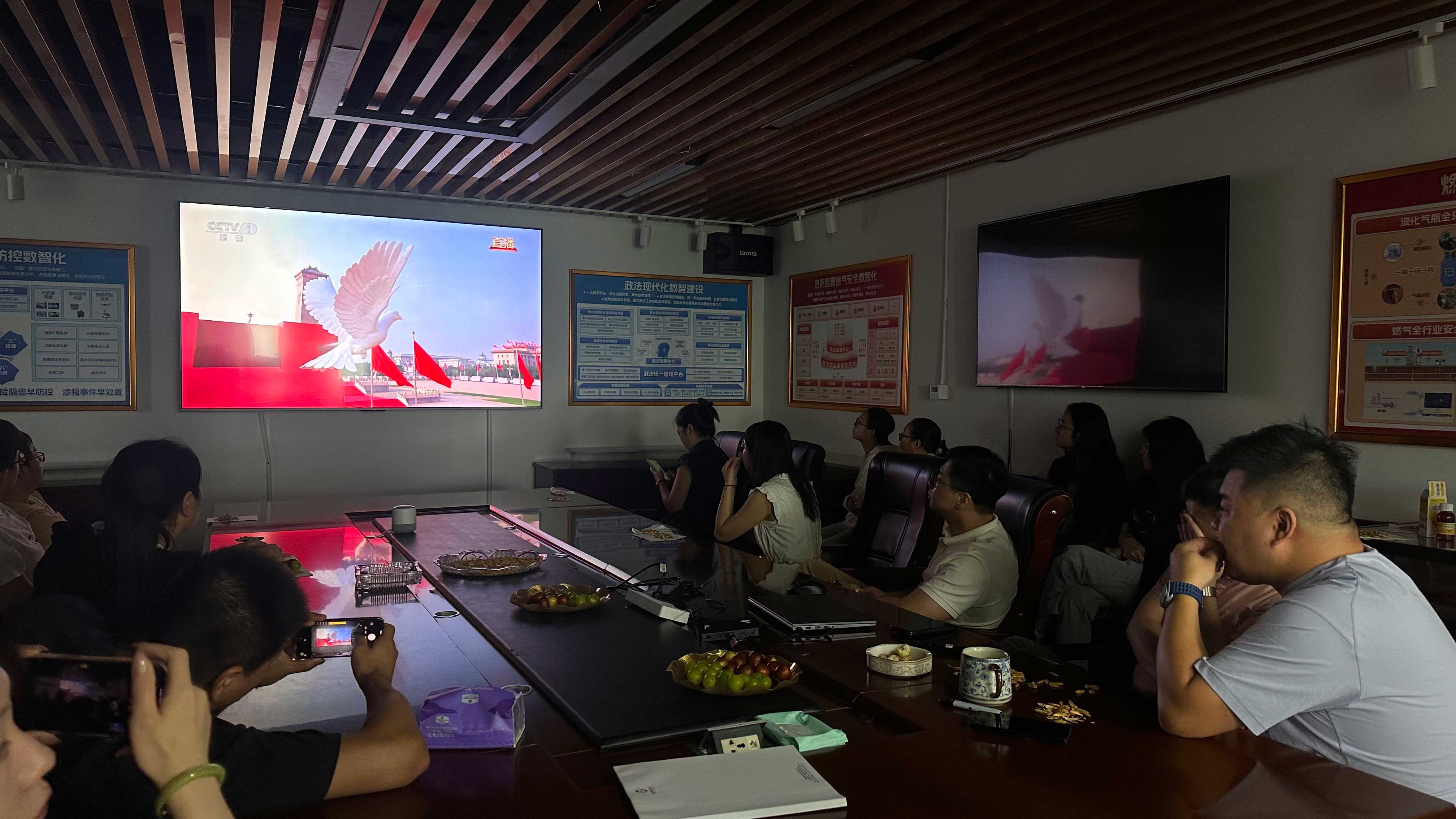 江蘇海盟員工共觀抗戰(zhàn)勝利 80 周年閱兵，汲取奮進力量